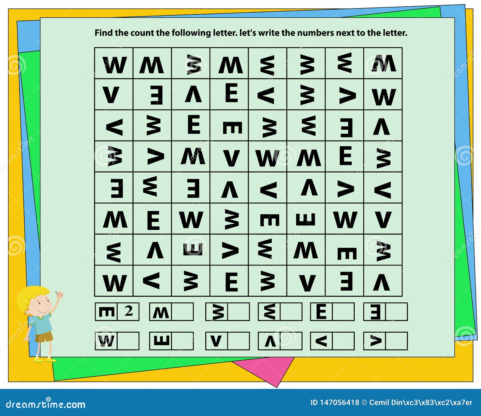 find, count and write, worksheet visual perception, dyslexia, perception, visual,kindergarten  work.geometric s.sudoku