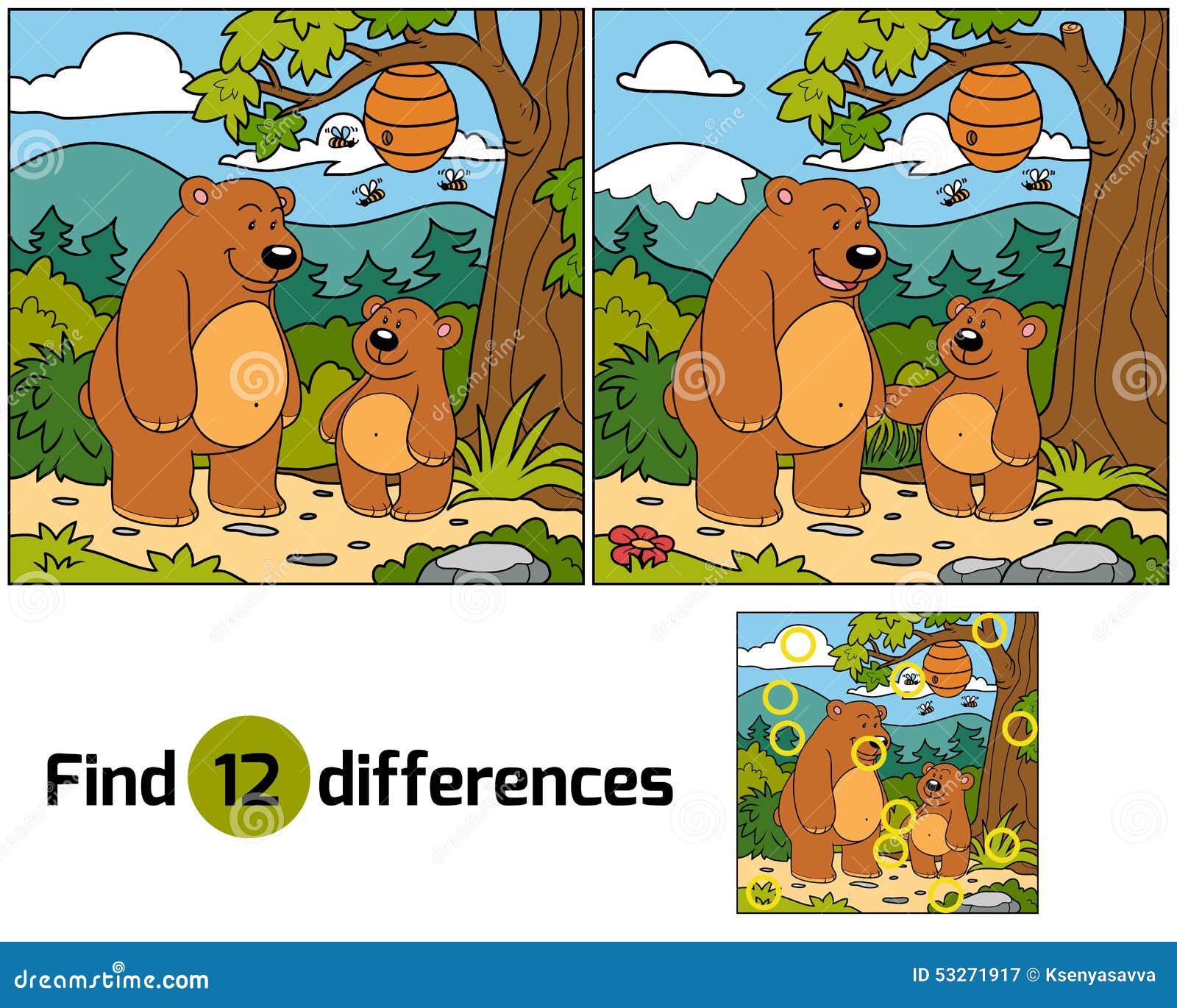 find differences (bears family)