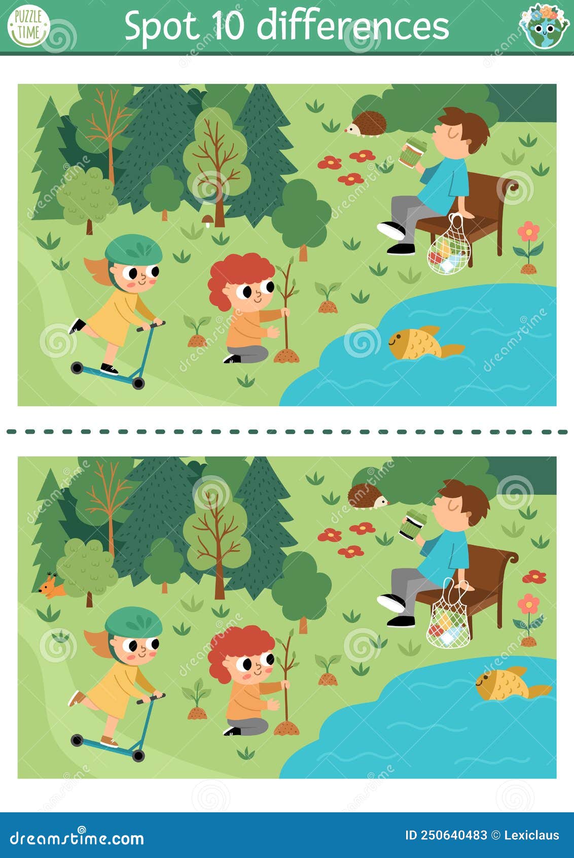 Find Differences Game for Children. Ecological Educational ...