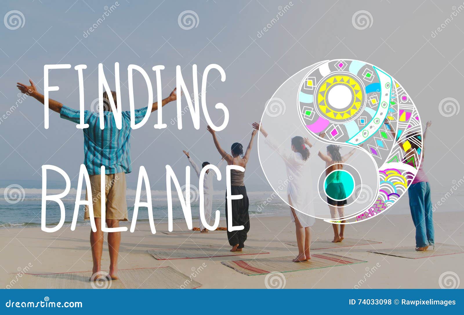 finding balance yin-yang wellbeing concept