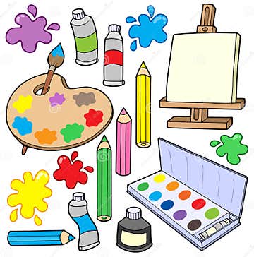 Fine arts collection 1 stock vector. Illustration of education - 7846630