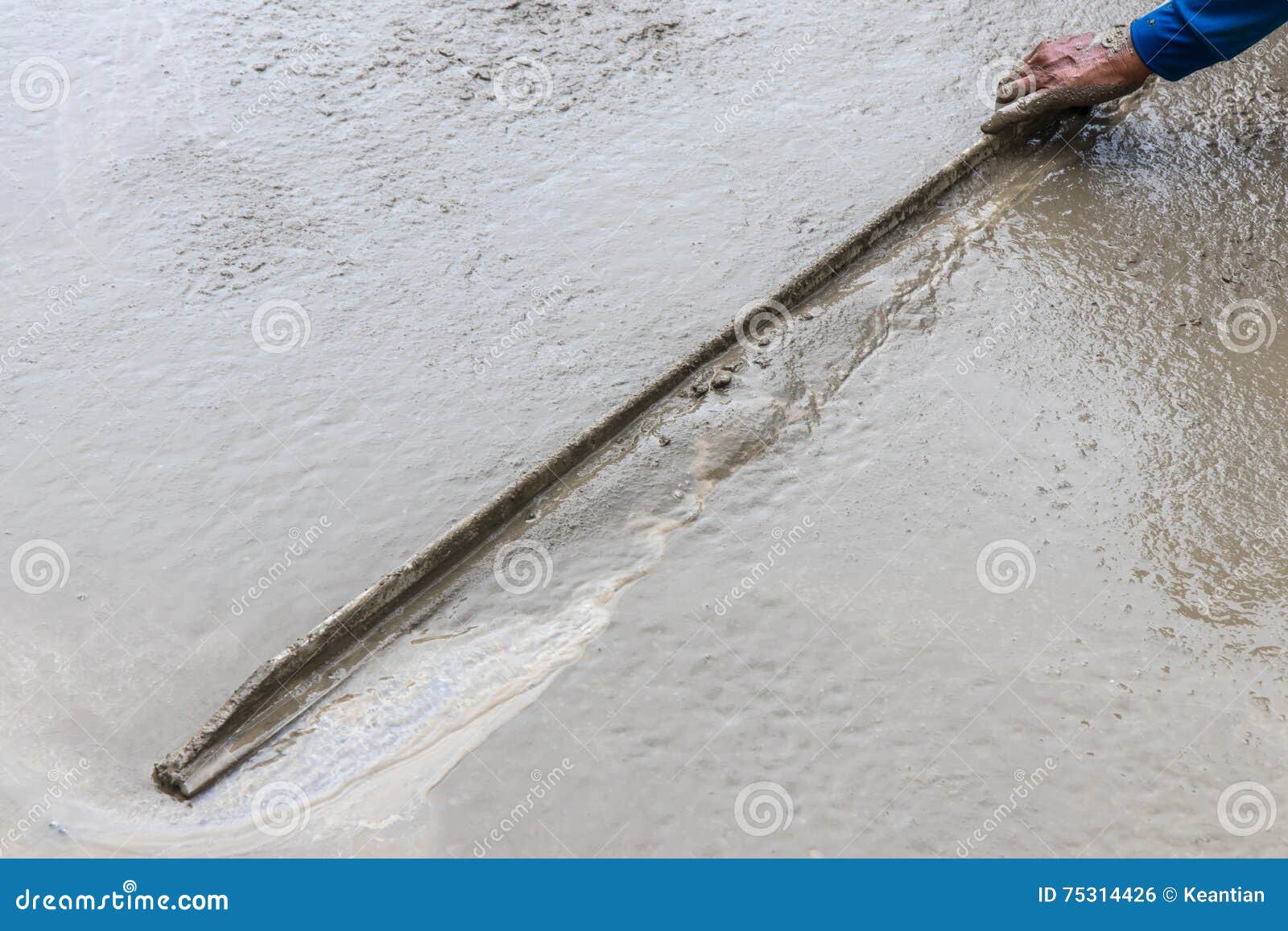 Fine cement trowel. stock photo. Image of construction - 75314426