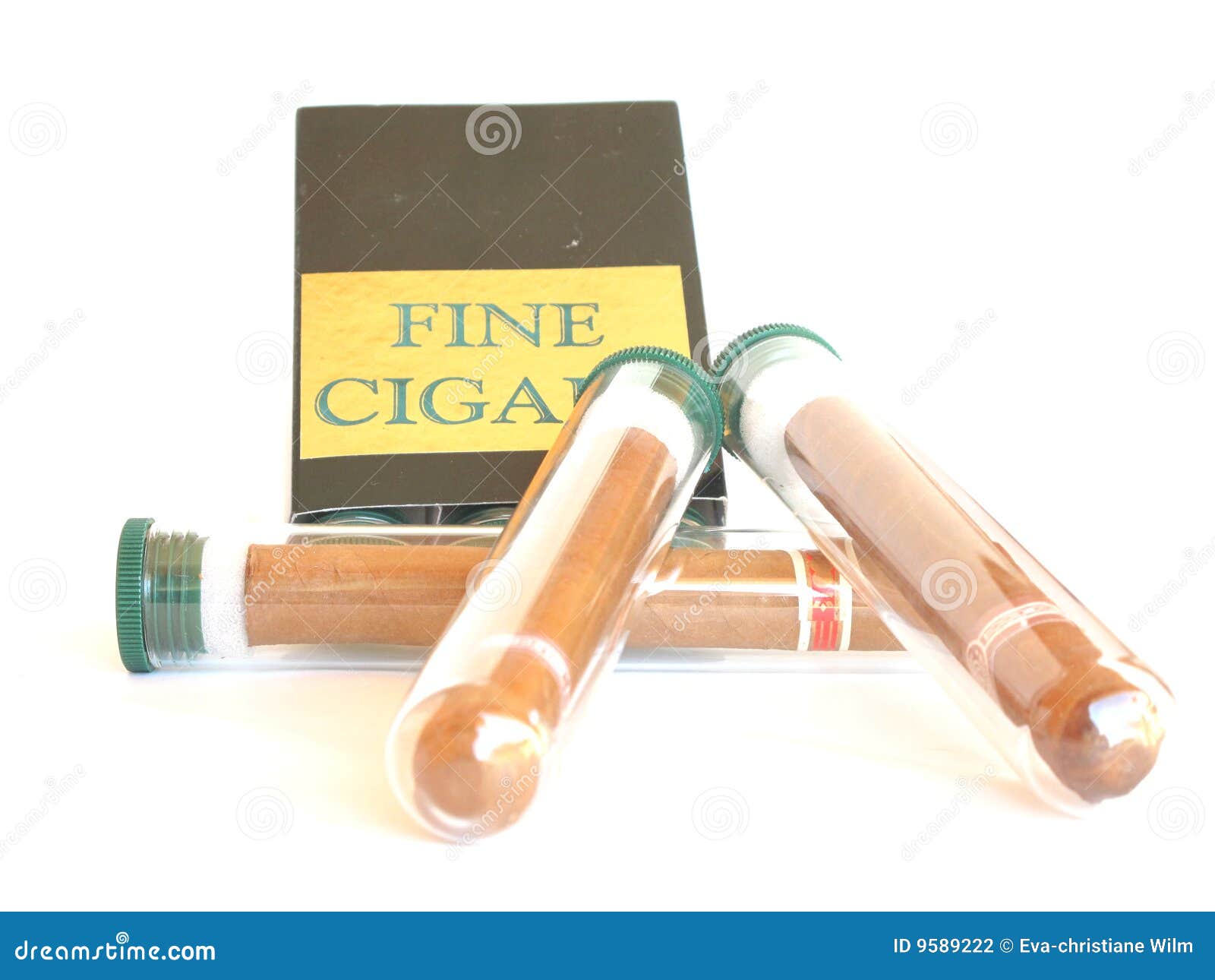 Luxurious Cigars in Glass Tube Stock Photo Image of tobacco, white