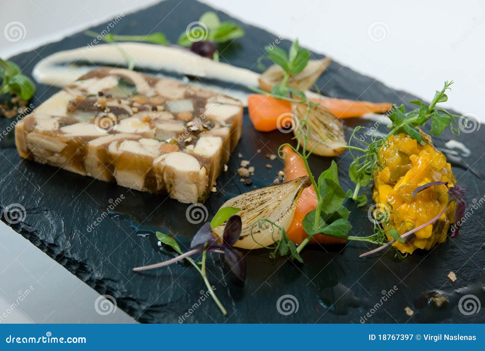 Fine dining stock image. Image of diner, puree, carrot 18767397