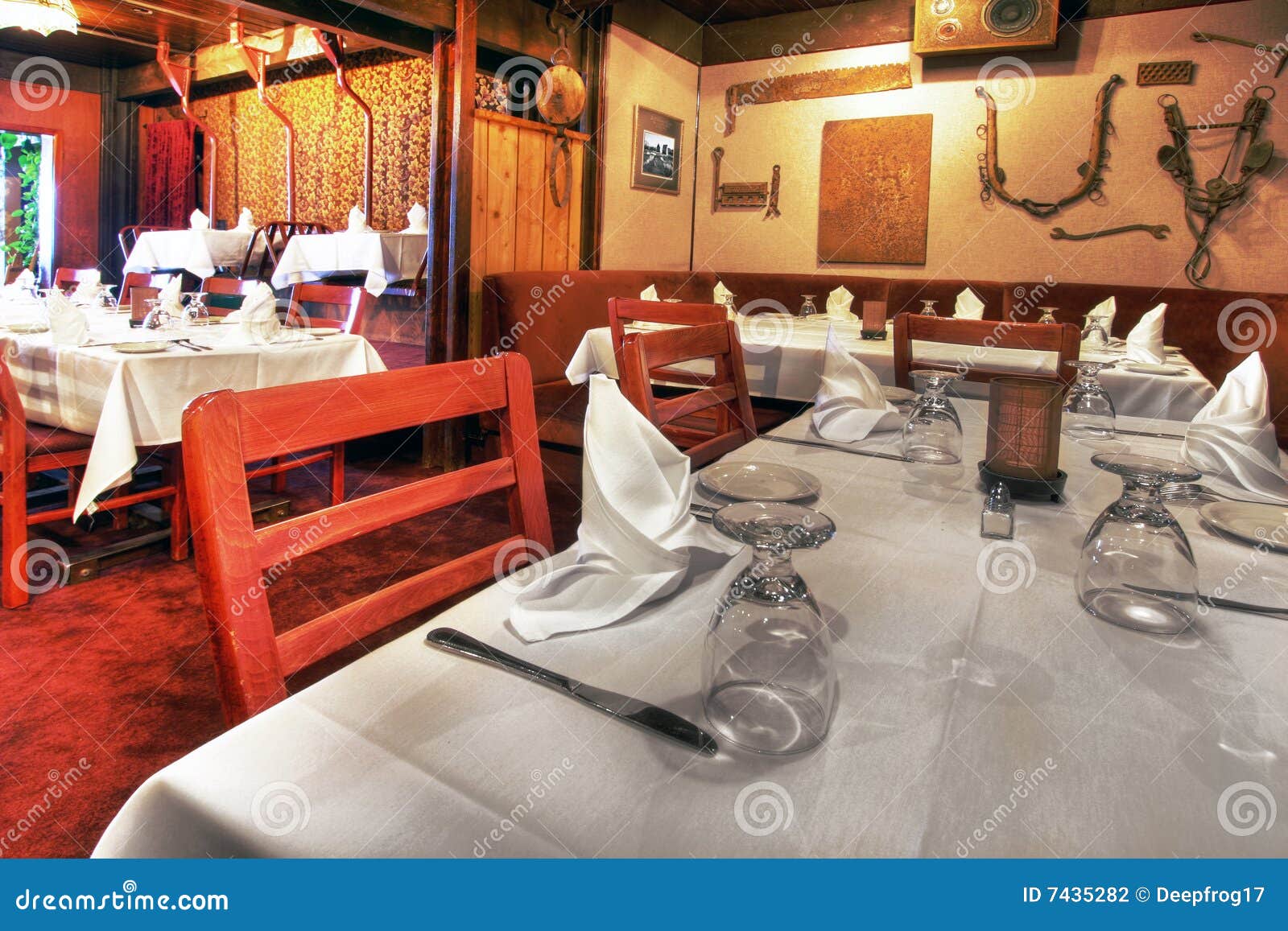 Fine dining restaurant stock photo. Image of centerpiece 7435282