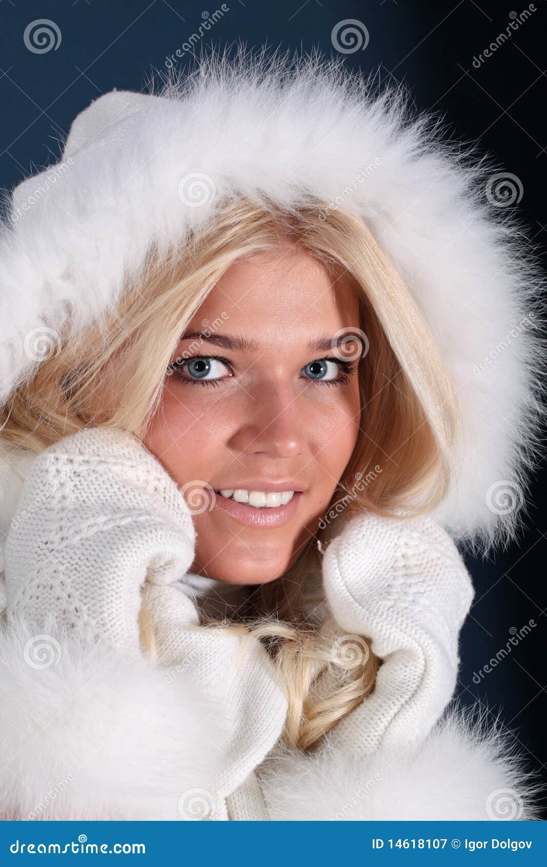 The fine girl stock image. Image of fashion, blonde, glove 14618107