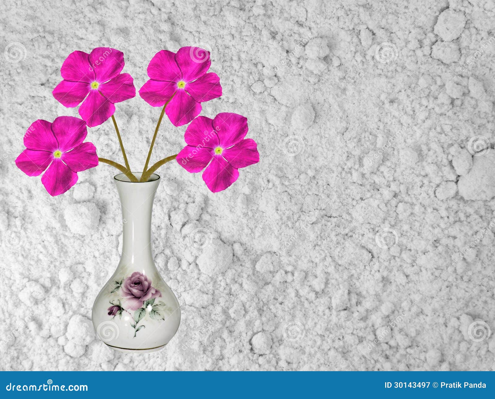 Beautiful Vase Against Stone White Background Home Decor  