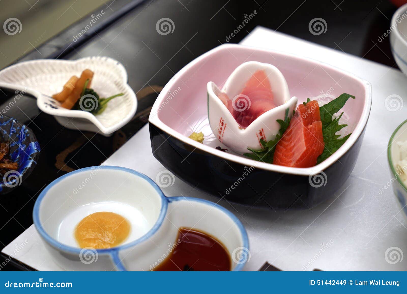 Fine Japanese food stock image. Image of food, wood, sushi 51442449