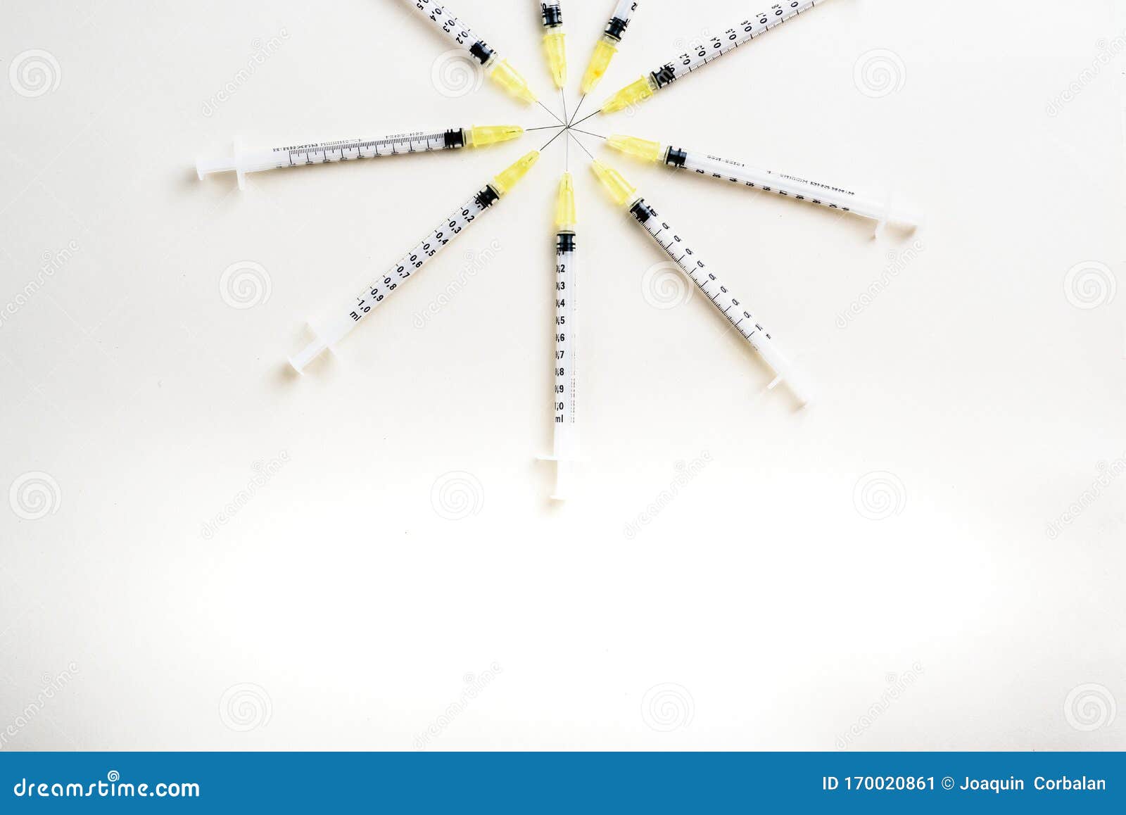Fine Syringes for Use in Medicine Stock Image Image of health