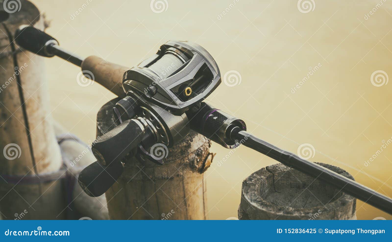 Finesse Bass Fishing Rod and Reel Baitcasting Stock Image - Image of line,  casting: 152836425