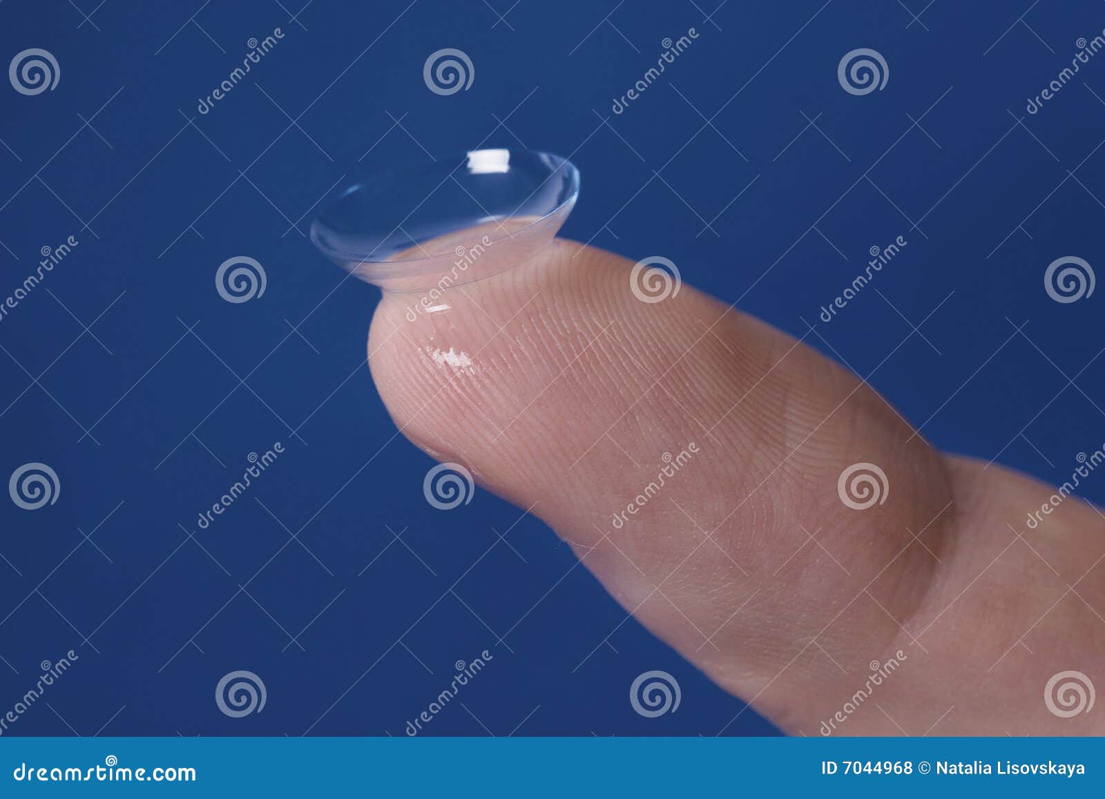 Finger Holding Contact Lens Stock Photo Image of hold, prescribed 7044968