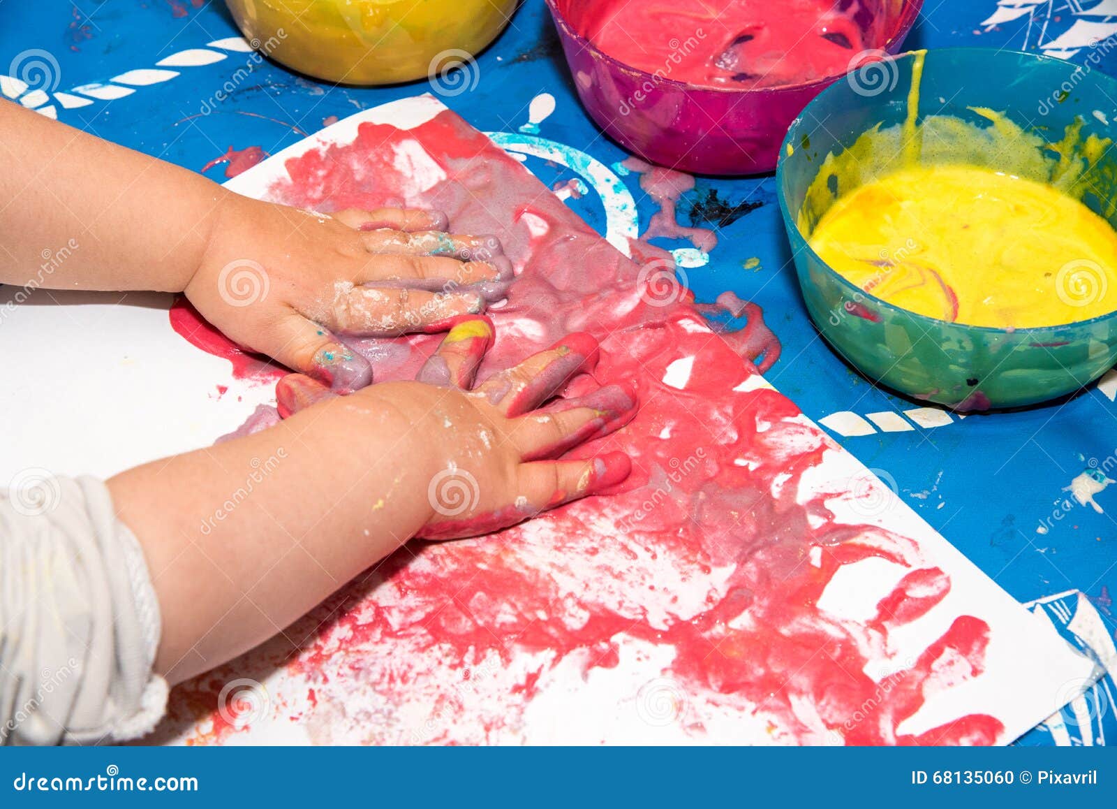 Finger painting stock photo. Image of painter, childhood 68135060