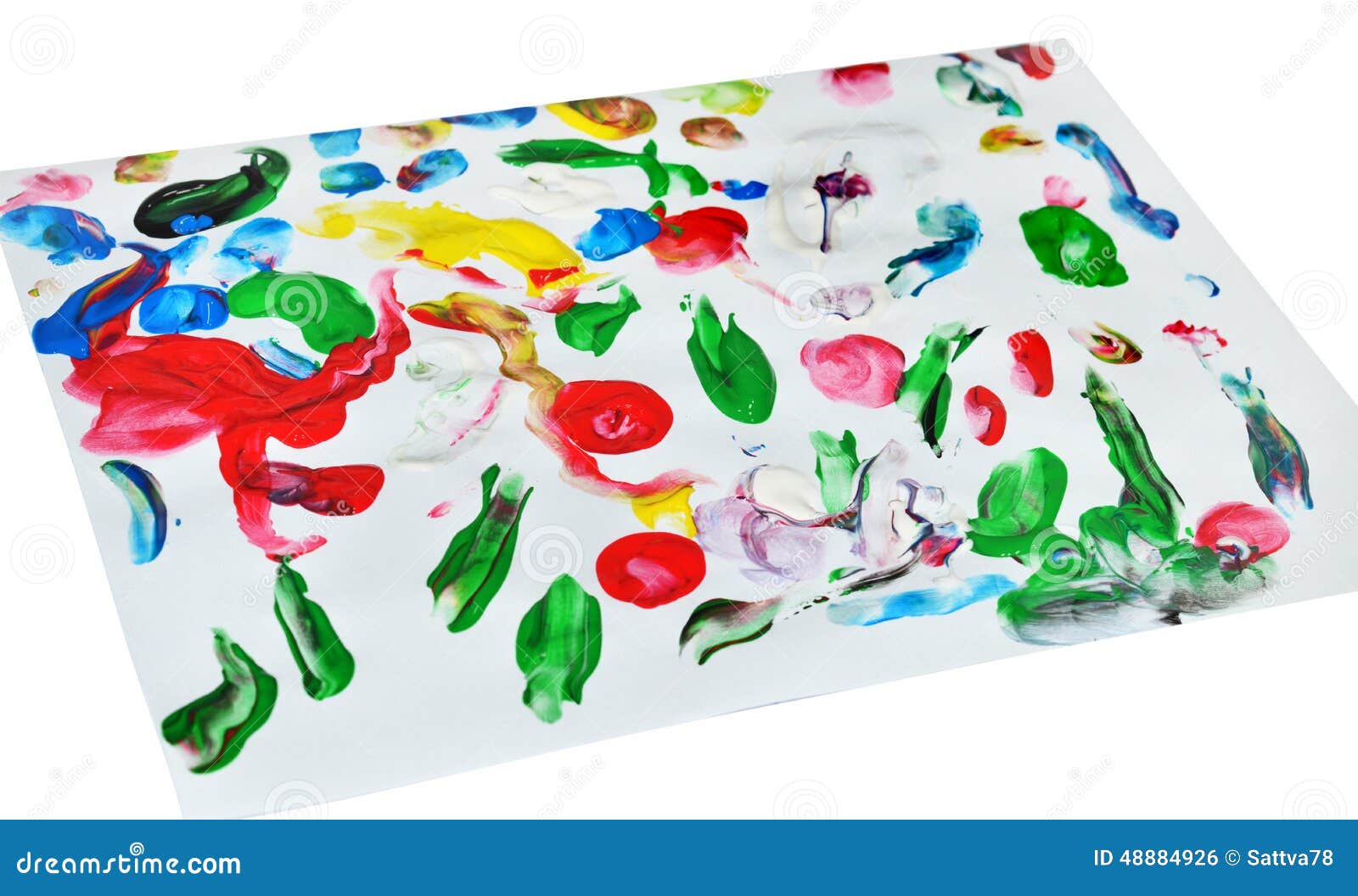 Finger painting stock photo. Image of montessori, preschooler 48884926