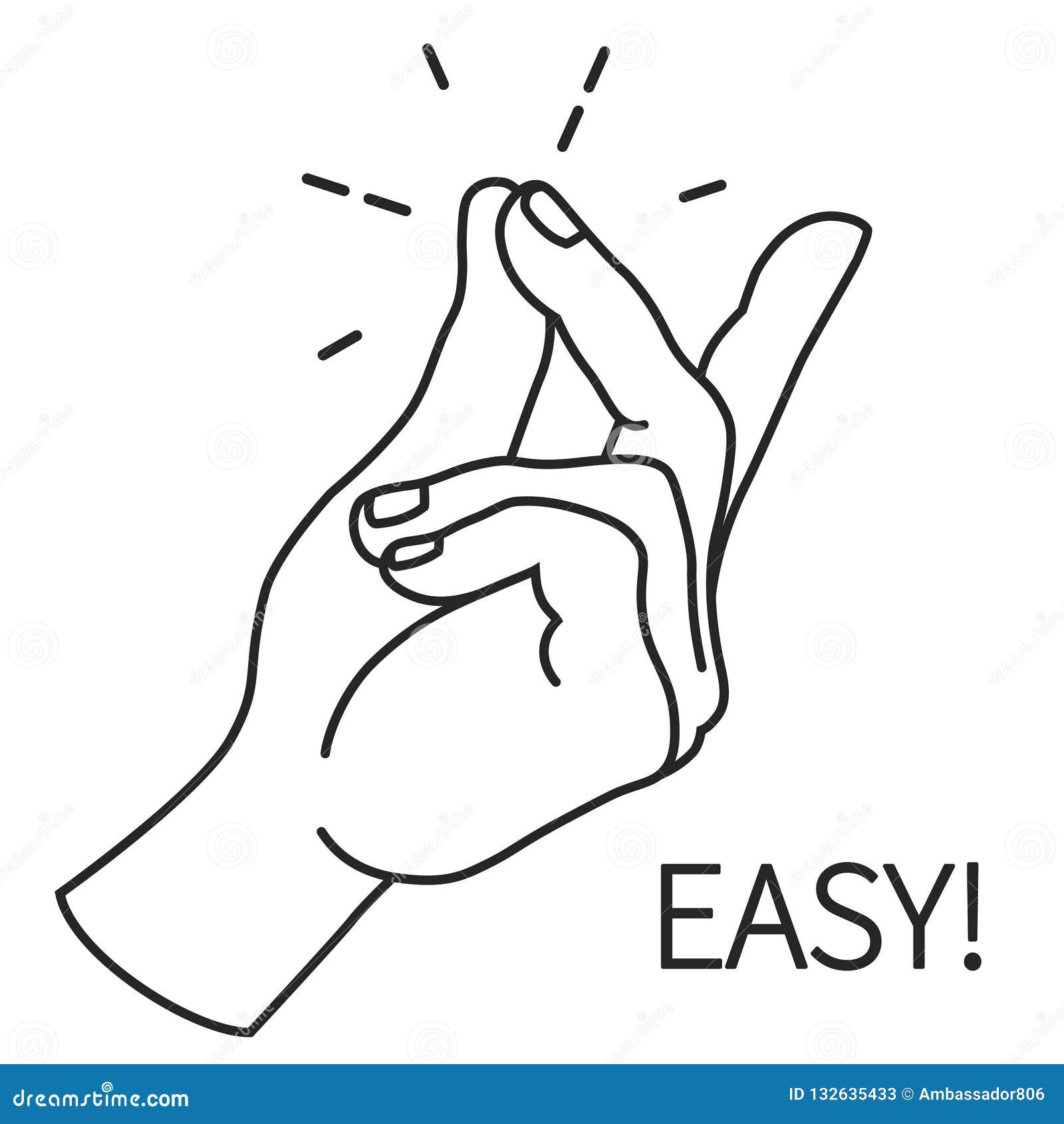 Flick gesture fingers Royalty Free Vector Image