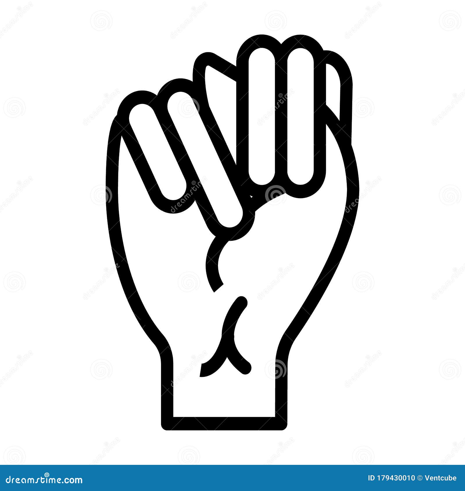 Finger Spelling the Alphabet in American Sign Language ASL. the Letter
