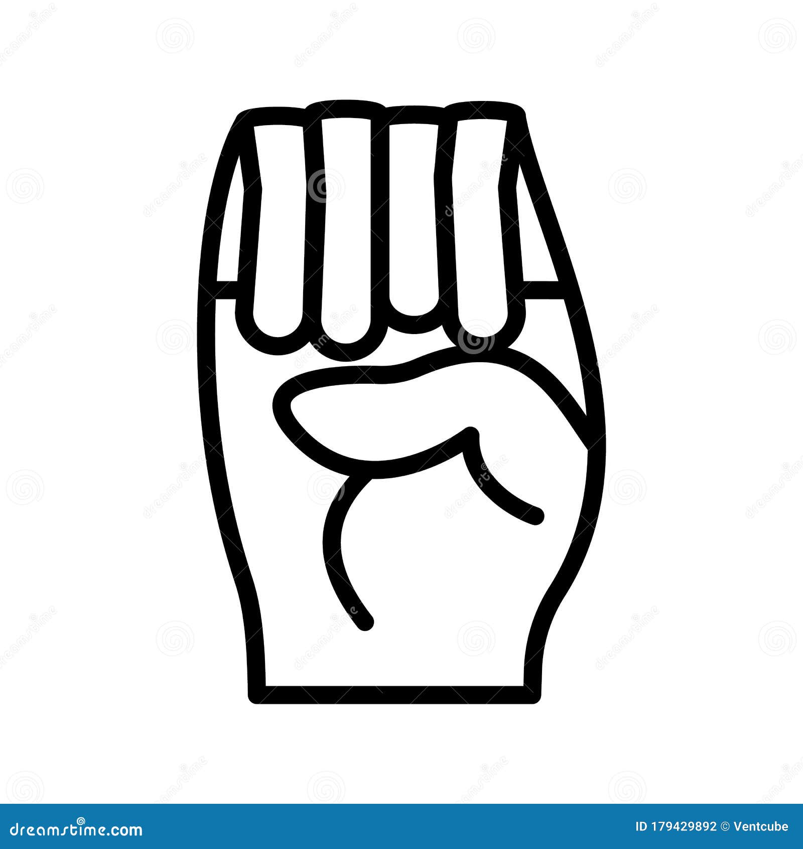 Finger Spelling the Alphabet in American Sign Language ASL. the Letter E -  Vector Stock Illustration - Illustration of language, isolated: 179429892