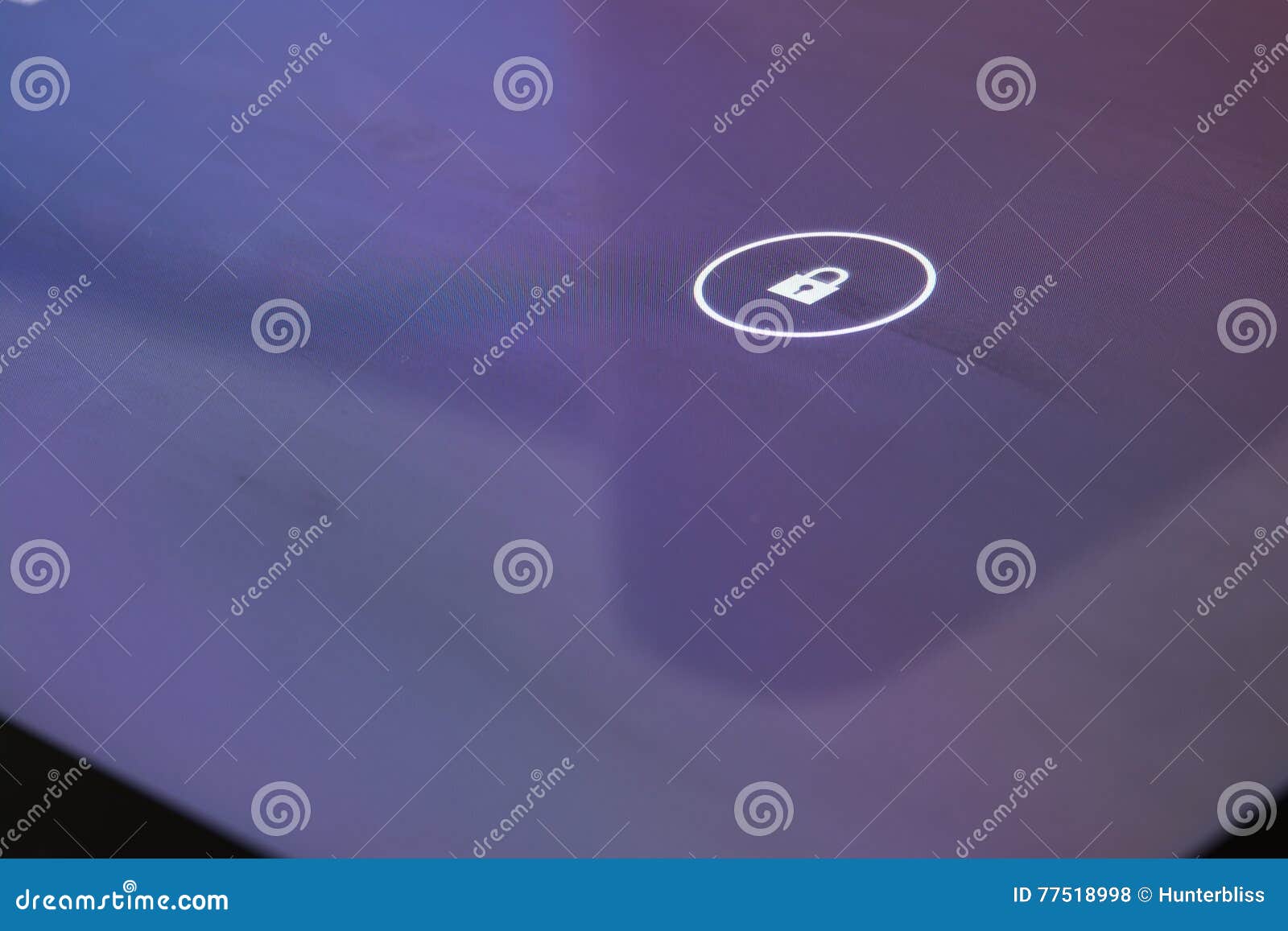 Finger Touch Key Button Lock Screen Tablet Interface DIgital Unlock