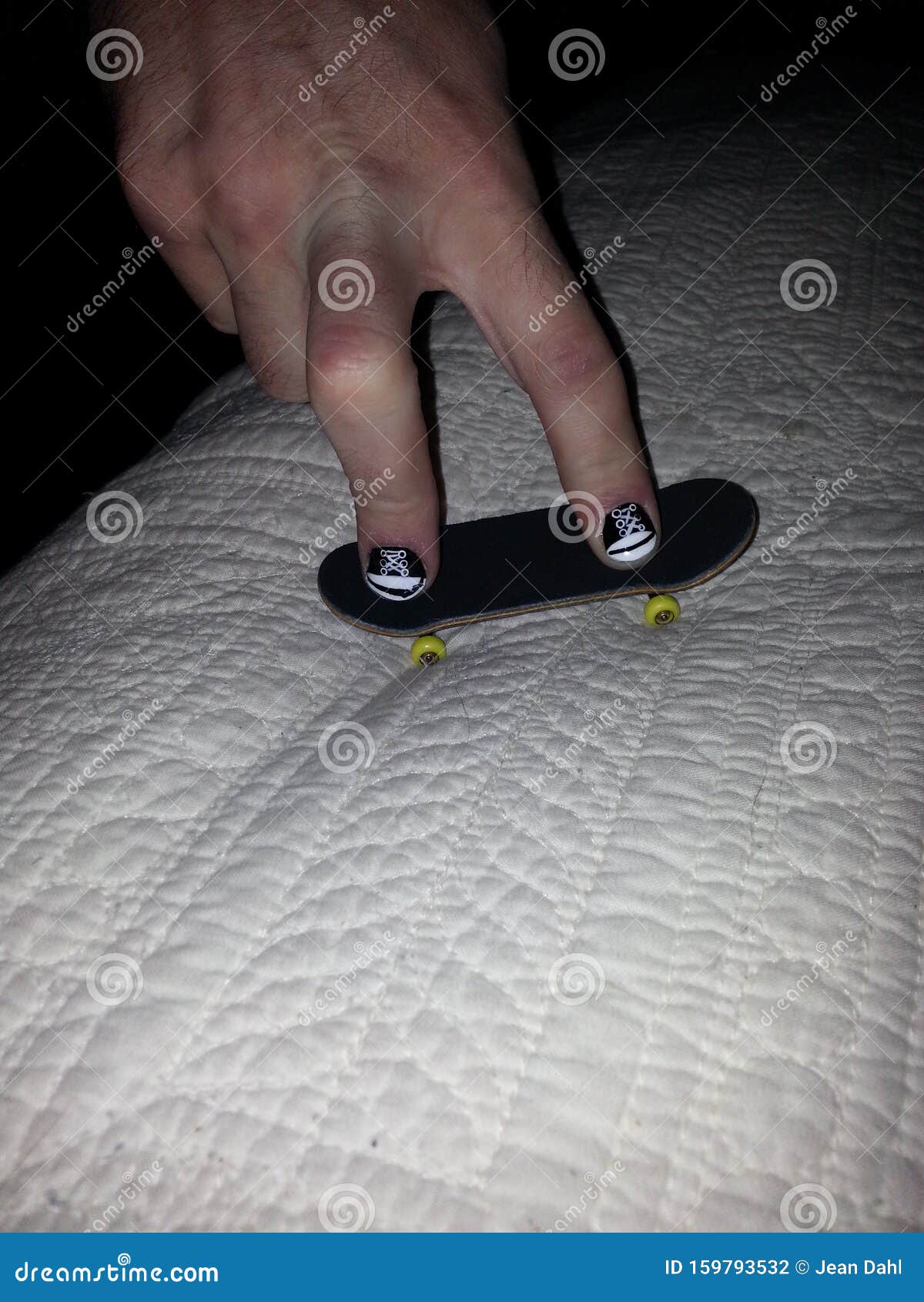 Fingerboard with Painted Nails Stock Photo Image of fingerboard