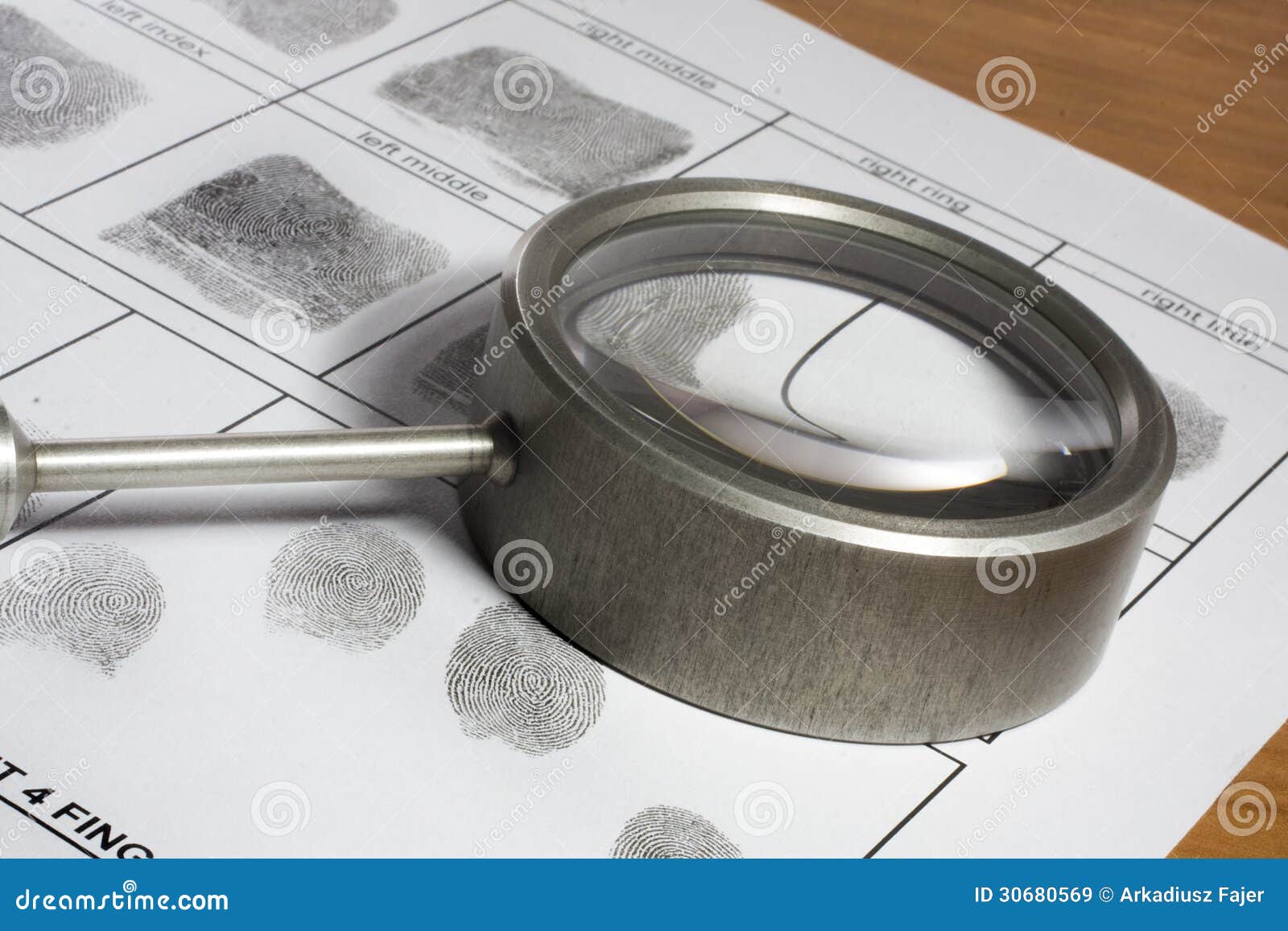 Fingerprint card stock image. Image of dactyloscopy, single 30680569