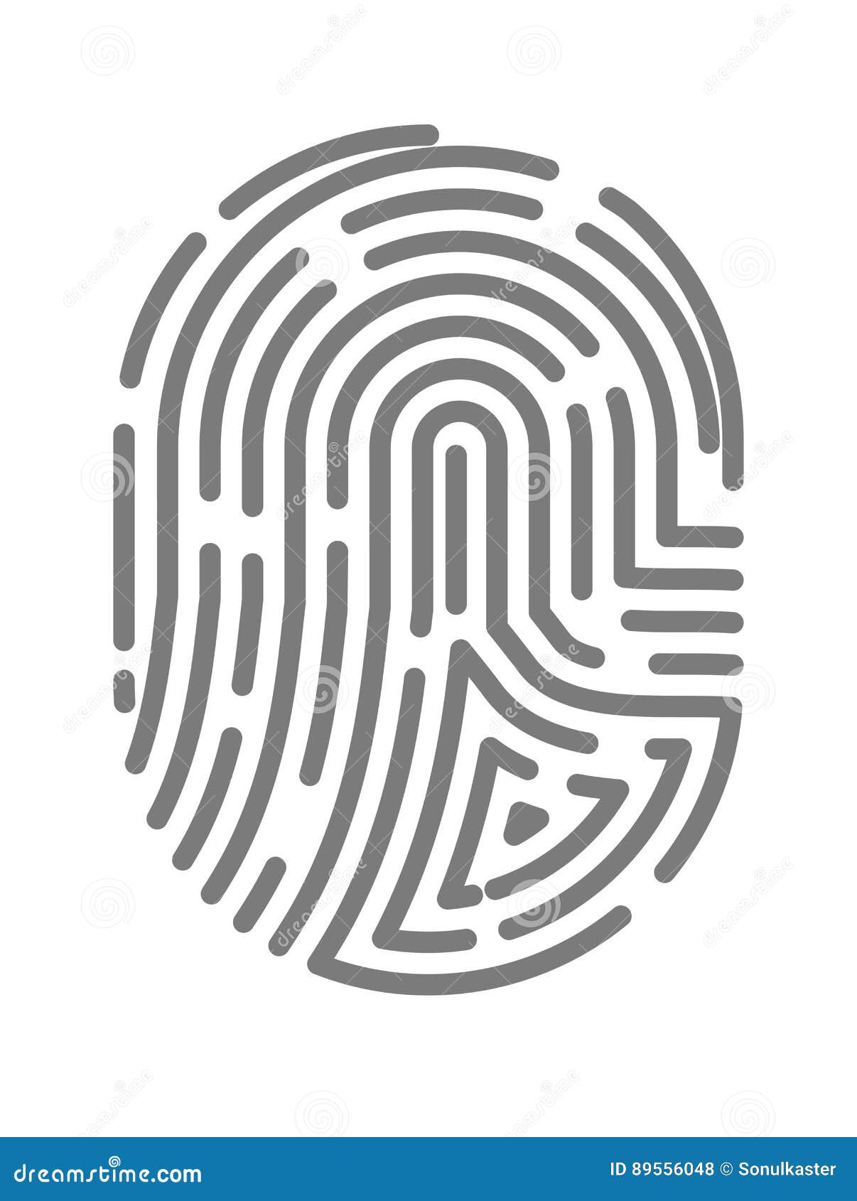 fingerprint or fingertip print pattern   icon