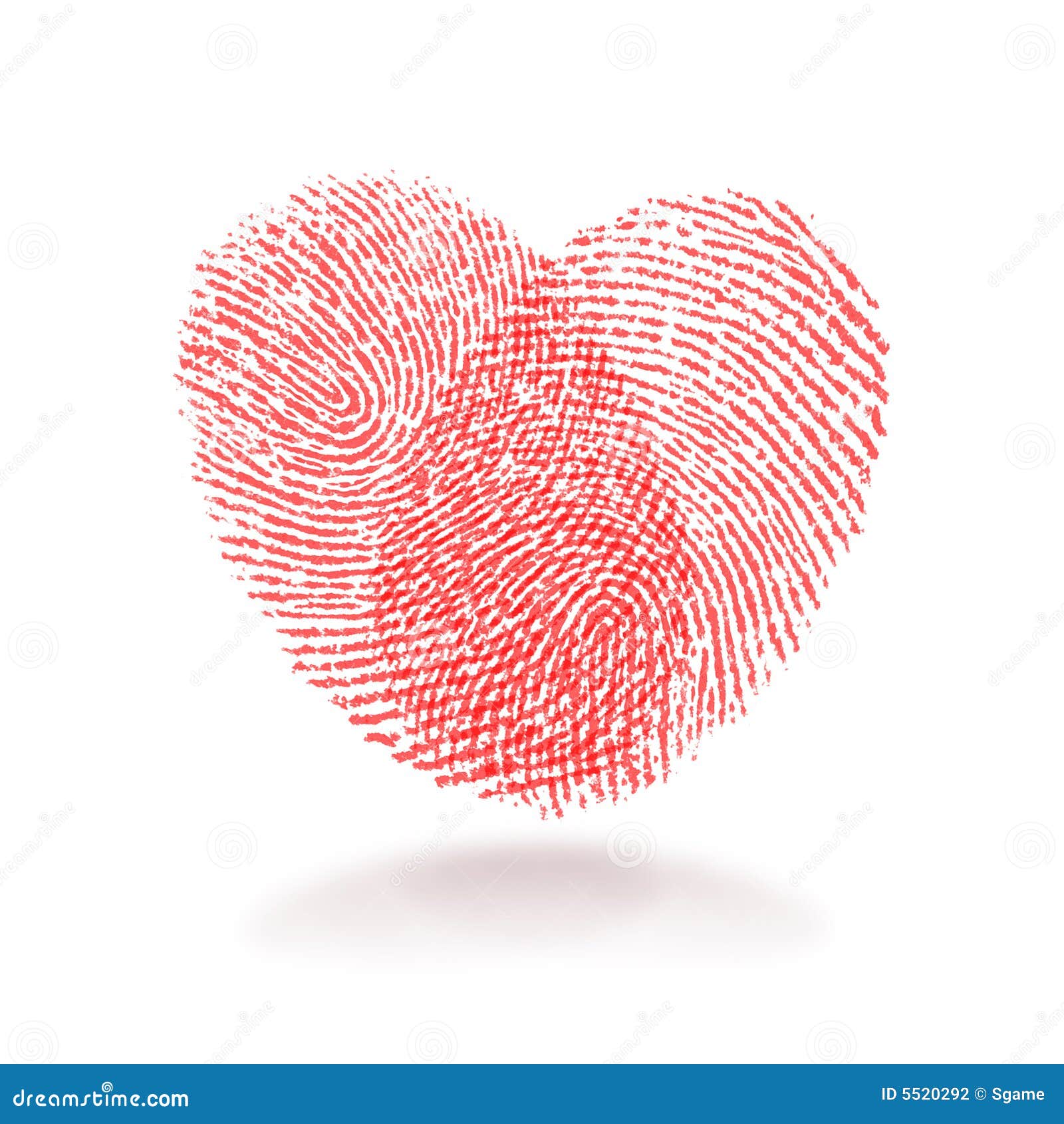 Fingerprint heart stock illustration. Illustration of valentine 5520292