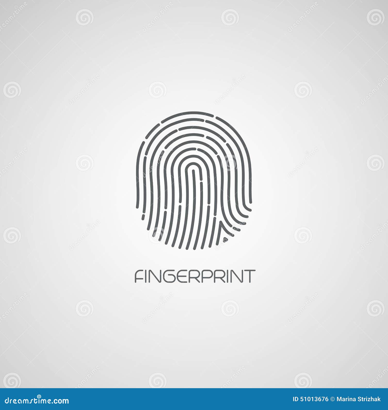 Fingerprint Identification With Music Note, Vector Illustration. 3D