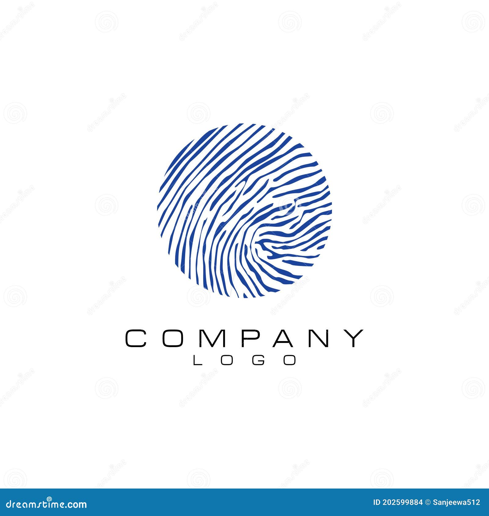 Fingerprint Logo Design Vector Stock Vector Illustration of print