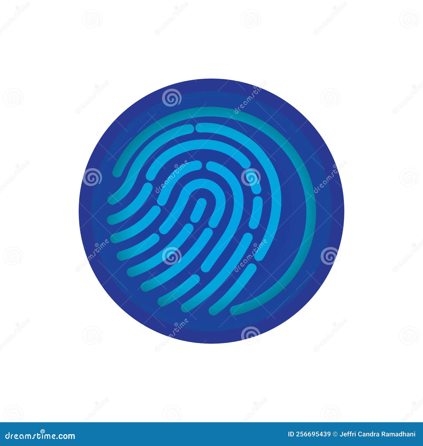 Fingerprint Logo Vector Illustration Icon Stock Vector Illustration
