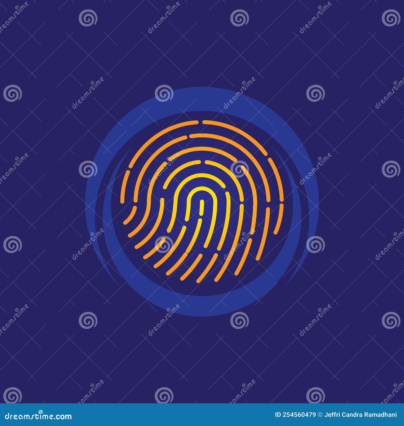Fingerprint Logo Vector Illustration Stock Vector Illustration of