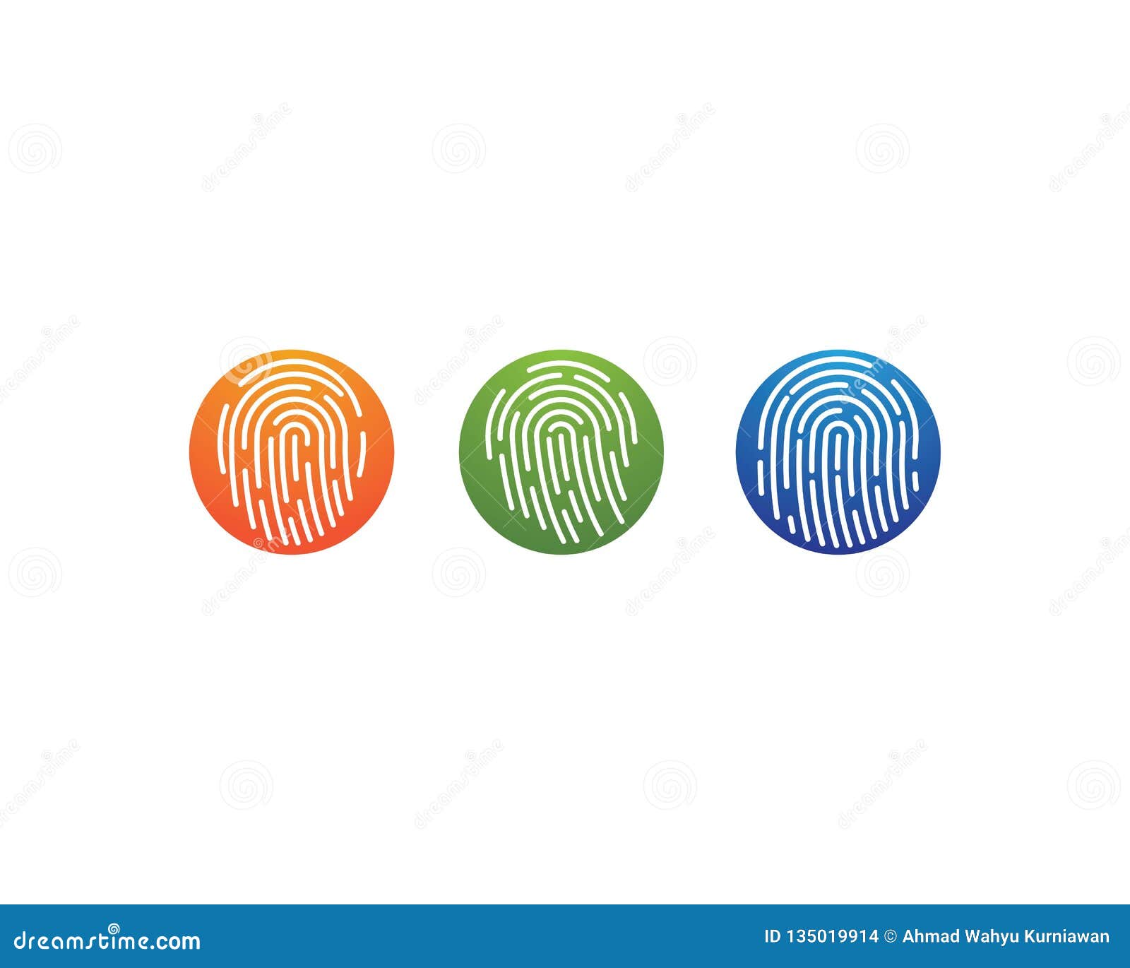 Fingerprint logo vector stock vector. Illustration of scan 135019914