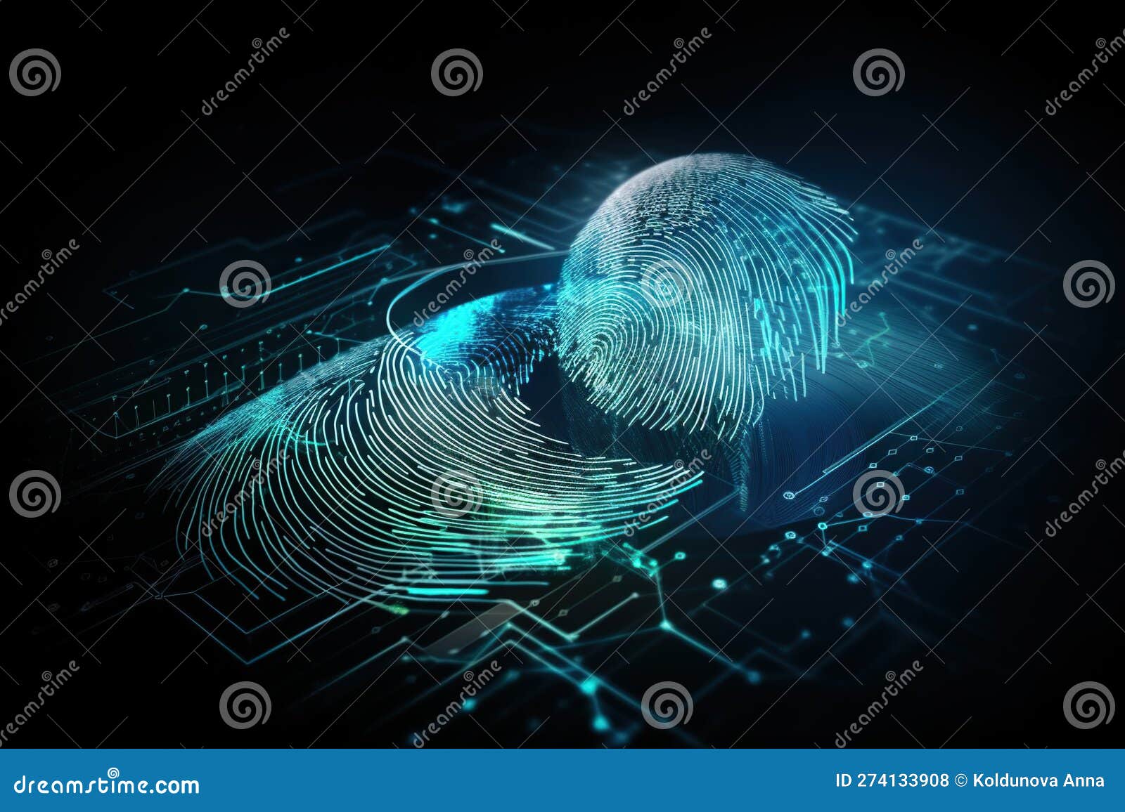 Fingerprint Scan Provides Security Access with Biometric Data, Created ... Circuit Diagram