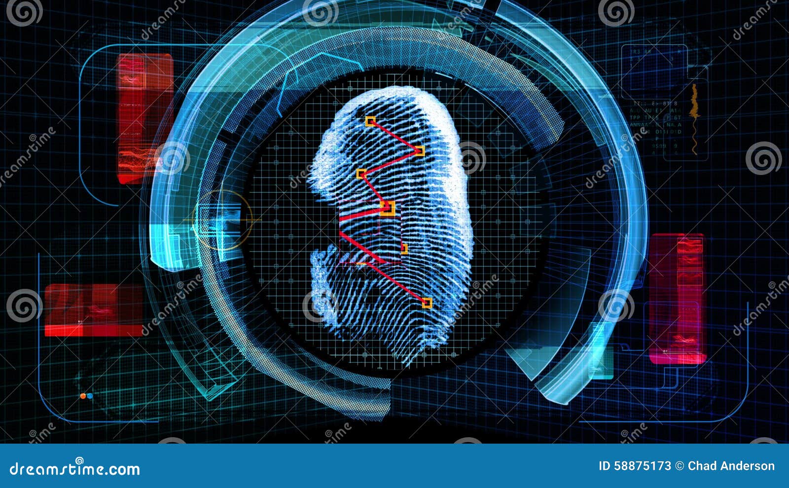 Fingerprint Scan Technology Security (4K Animation) Stock Video - Video of  animation, blue: 58875173