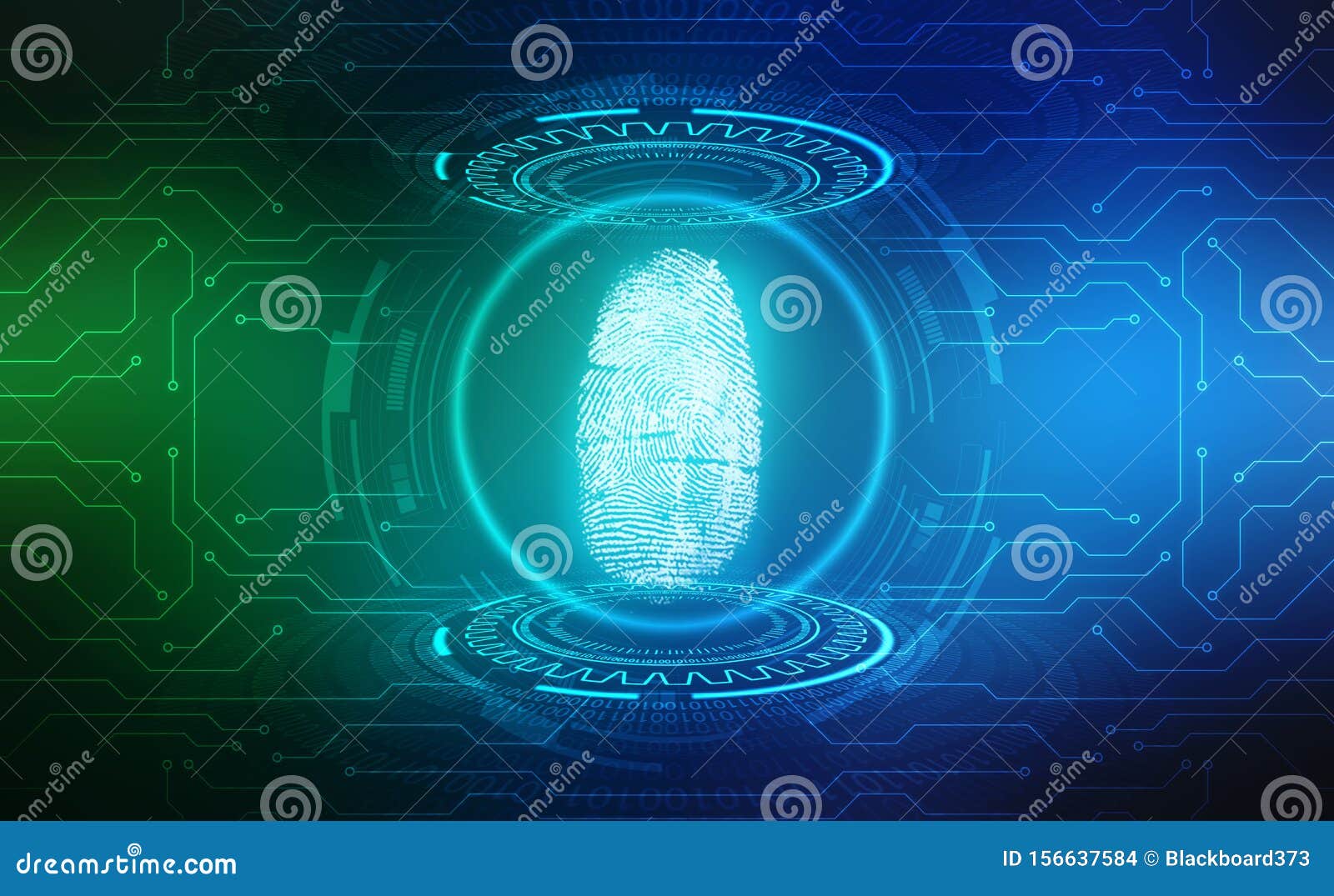 Fingerprint Scanning Identification System. Biometric Authorization and