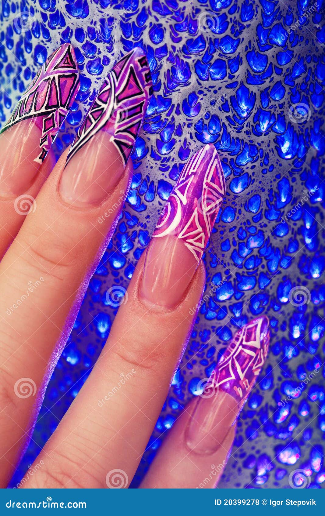 Fingers with Beautiful Manicure in Pink Style Stock Photo Image of body, girls 20399278