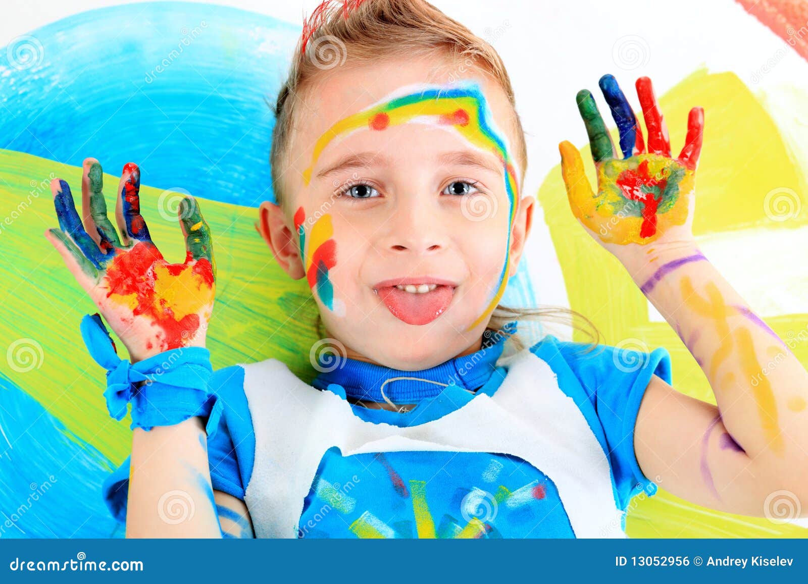 Fingers with paint stock photo. Image of game, children 13052956