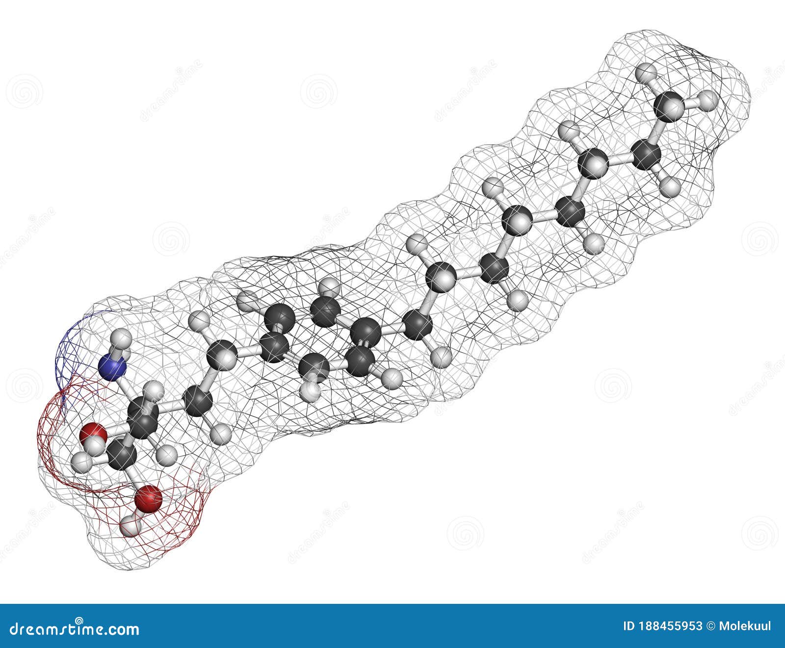 fingolimod multiple sclerosis (ms) drug molecule. atoms are represented as spheres with conventional color coding: hydrogen (white