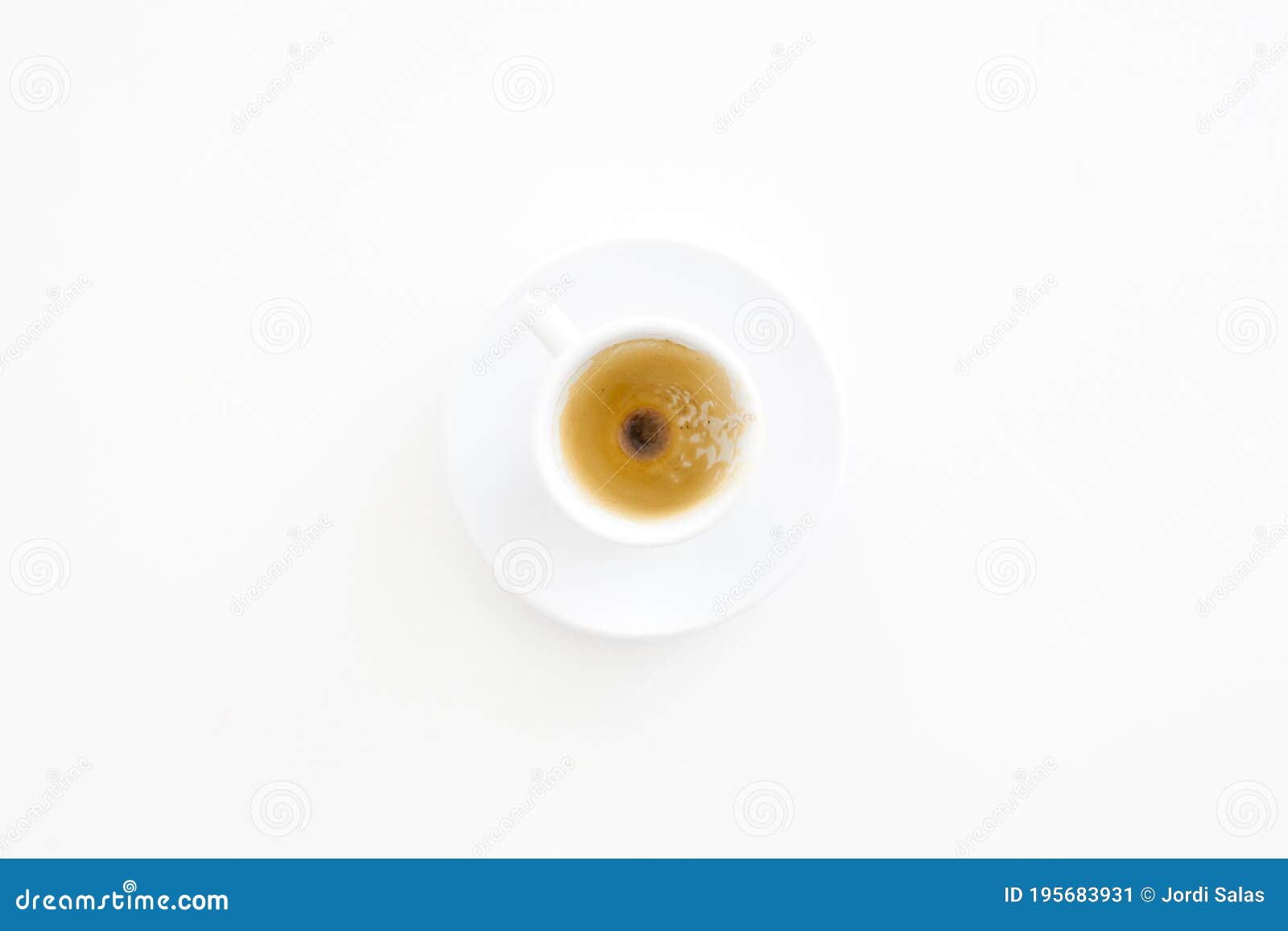 finished cup of espresso coffee