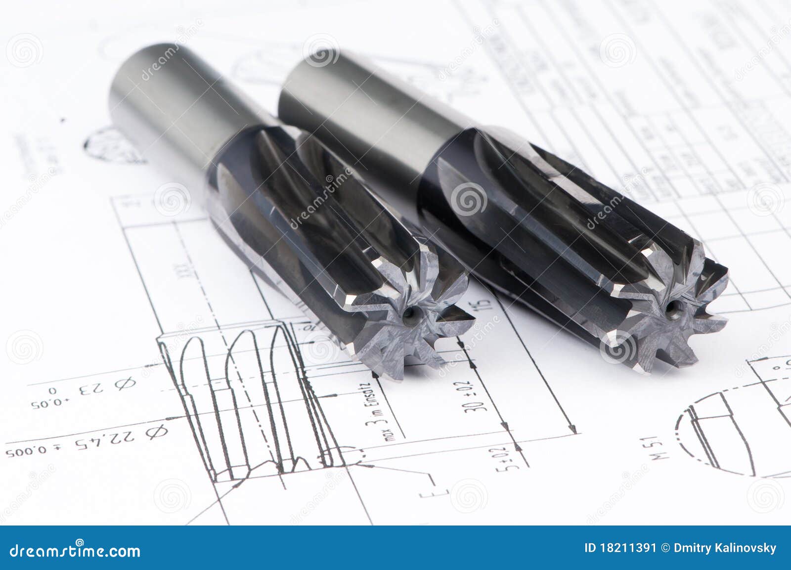 Finished Metal Reamer Tools Stock Image Image of drill, cutting 18211391