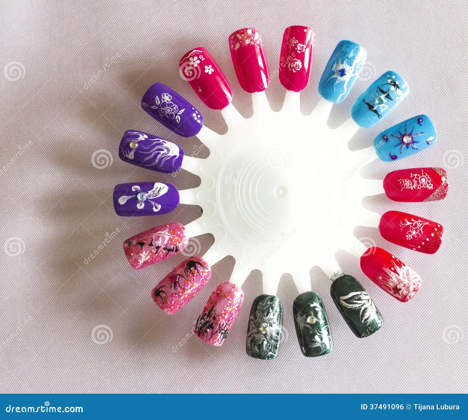 Finished plastic nails stock photo. Image of polish, fingernails 37491096