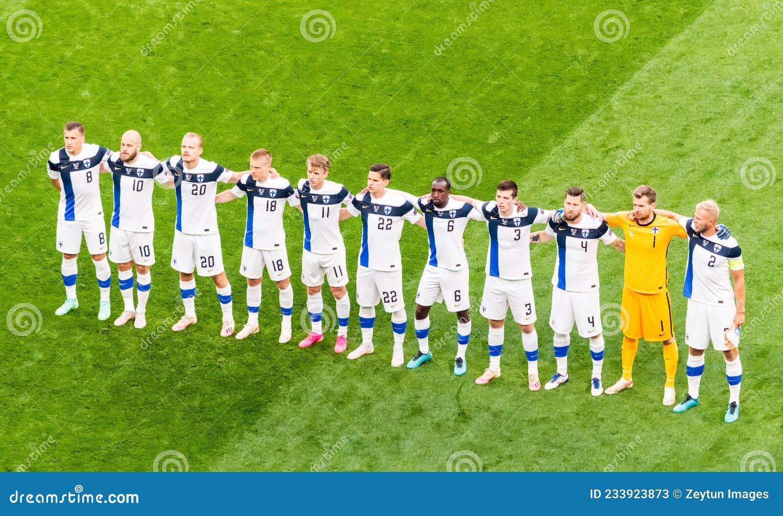 Finland National Football Team Goalkeeper Lukas Hradecky During Euro 2020 Match Finland Vs