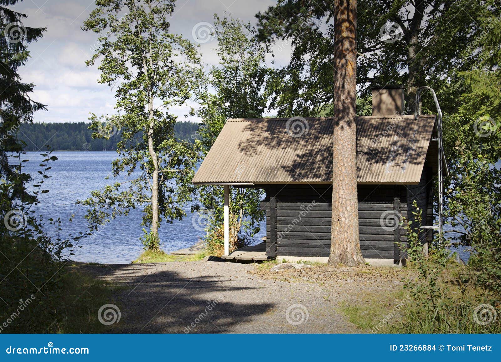 Finland Sauna Door Een Meer Stock Foto Image of noords, reis 23266884