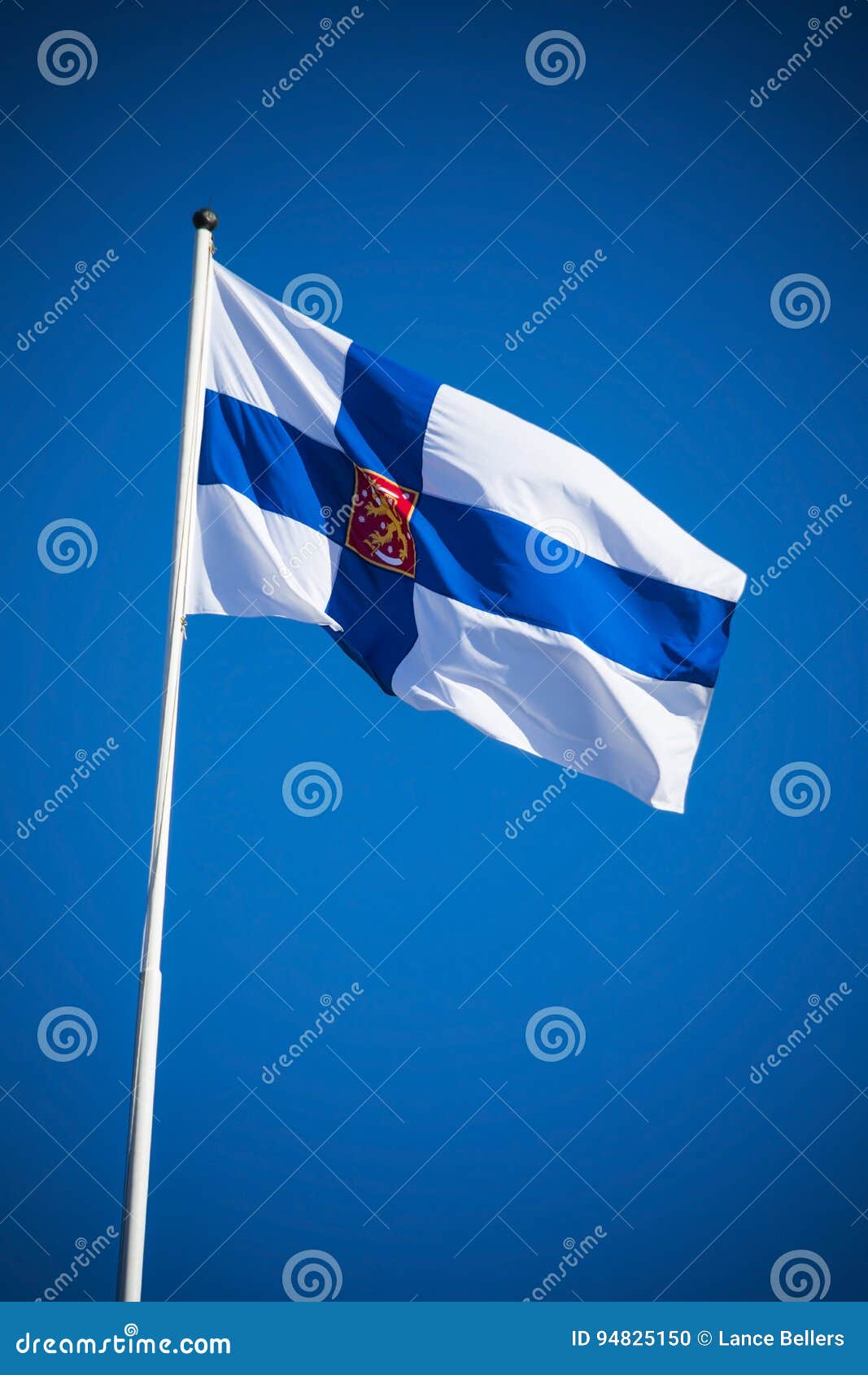 blue white flag with cross