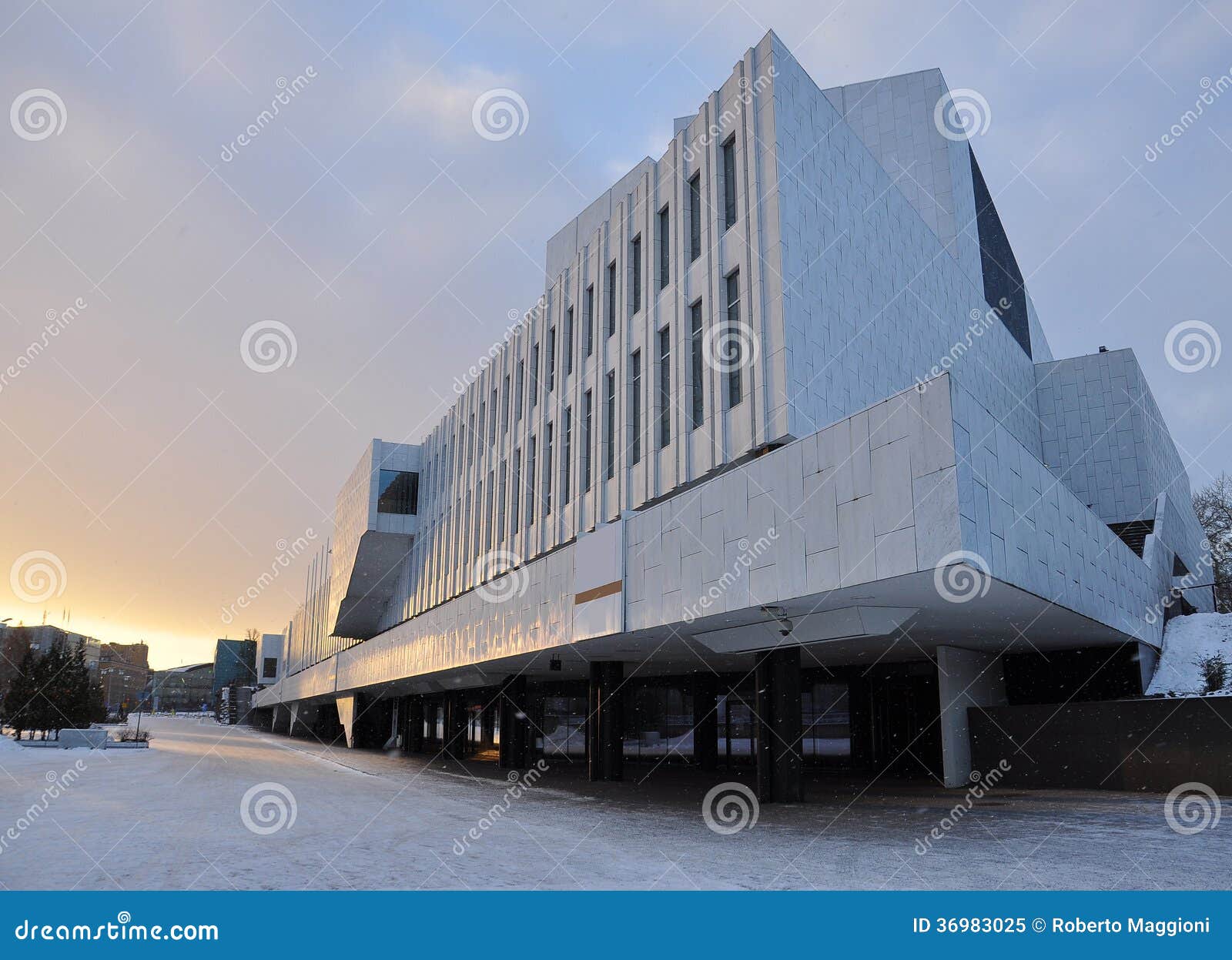 finlandia hall. modern architecture, helsinki, finland.