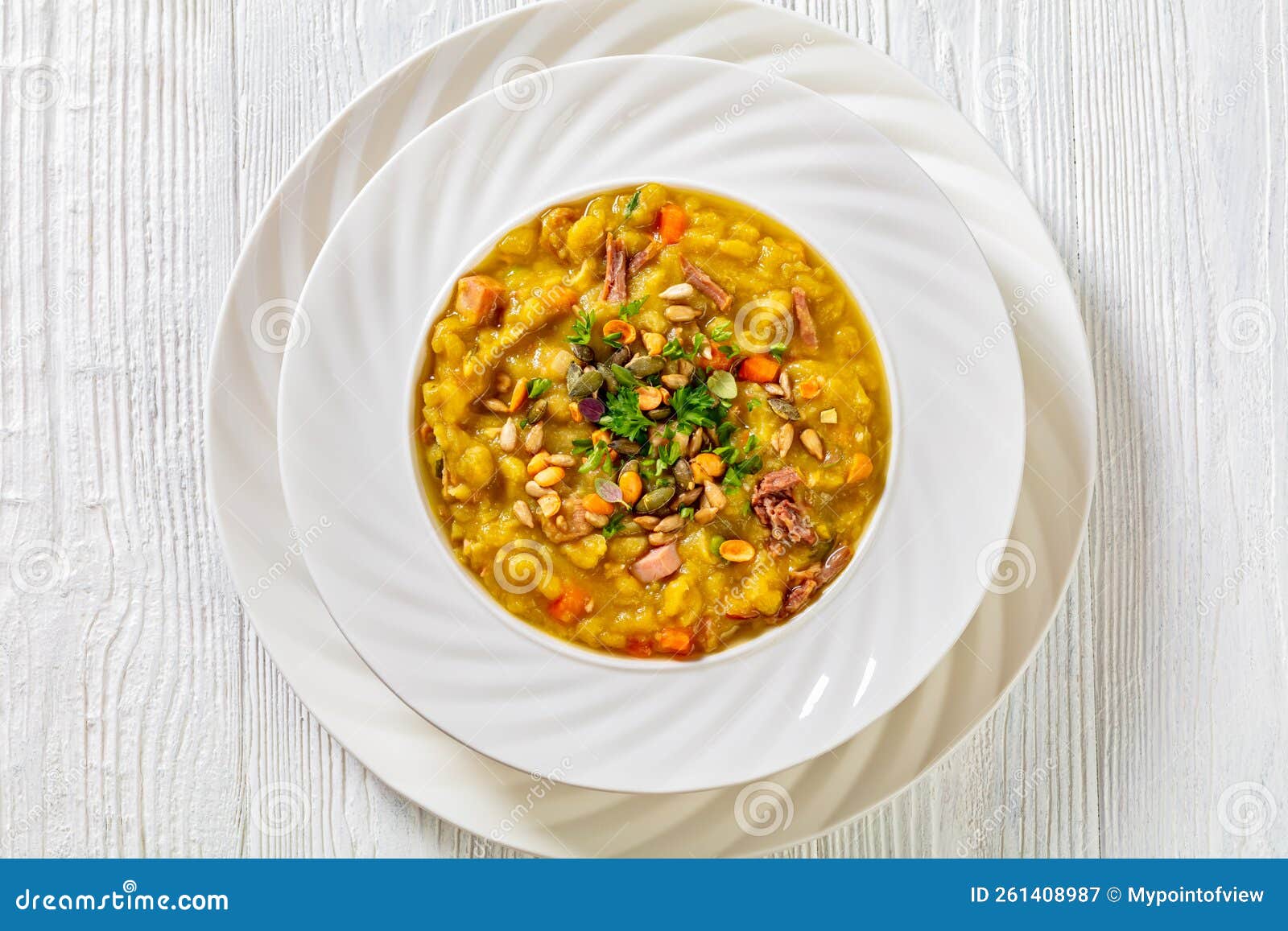 Finnish Split Pea Soup Hernekeitto with Pork Meat Stock Image - Image ...