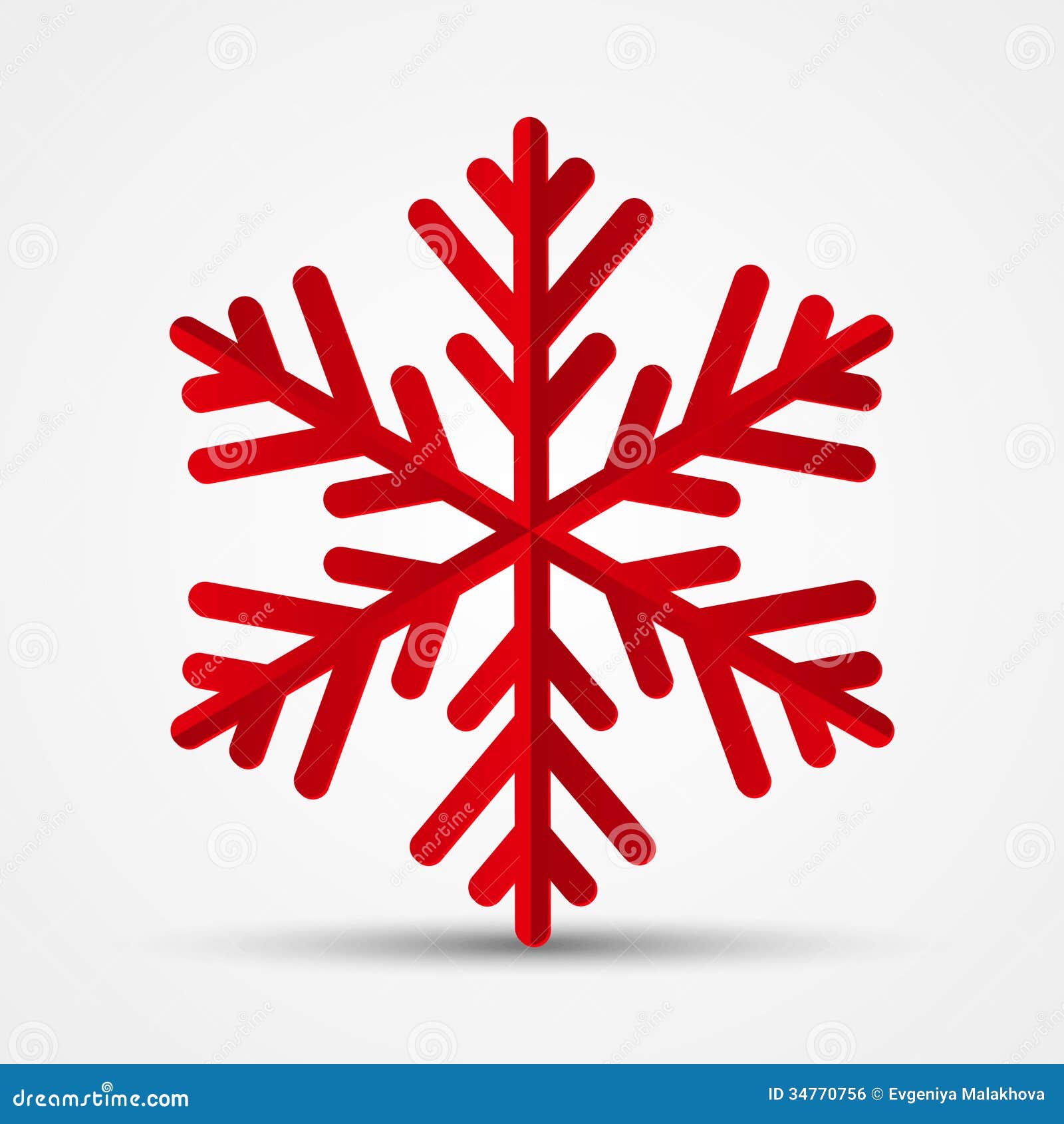 Fiocco Di Neve Di Carta Rosso Illustrazione Vettoriale - Illustrazione di  stagionale, sfondo: 34770756