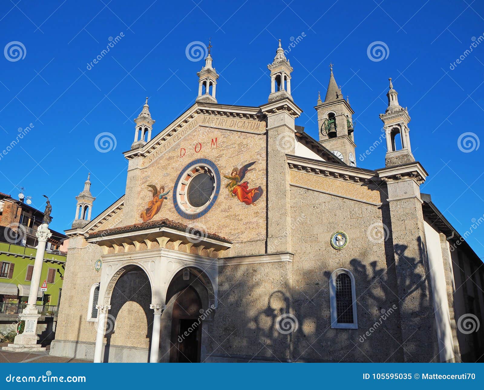 fiorano al serio, bergamo, italy. the main church of saint giorgio