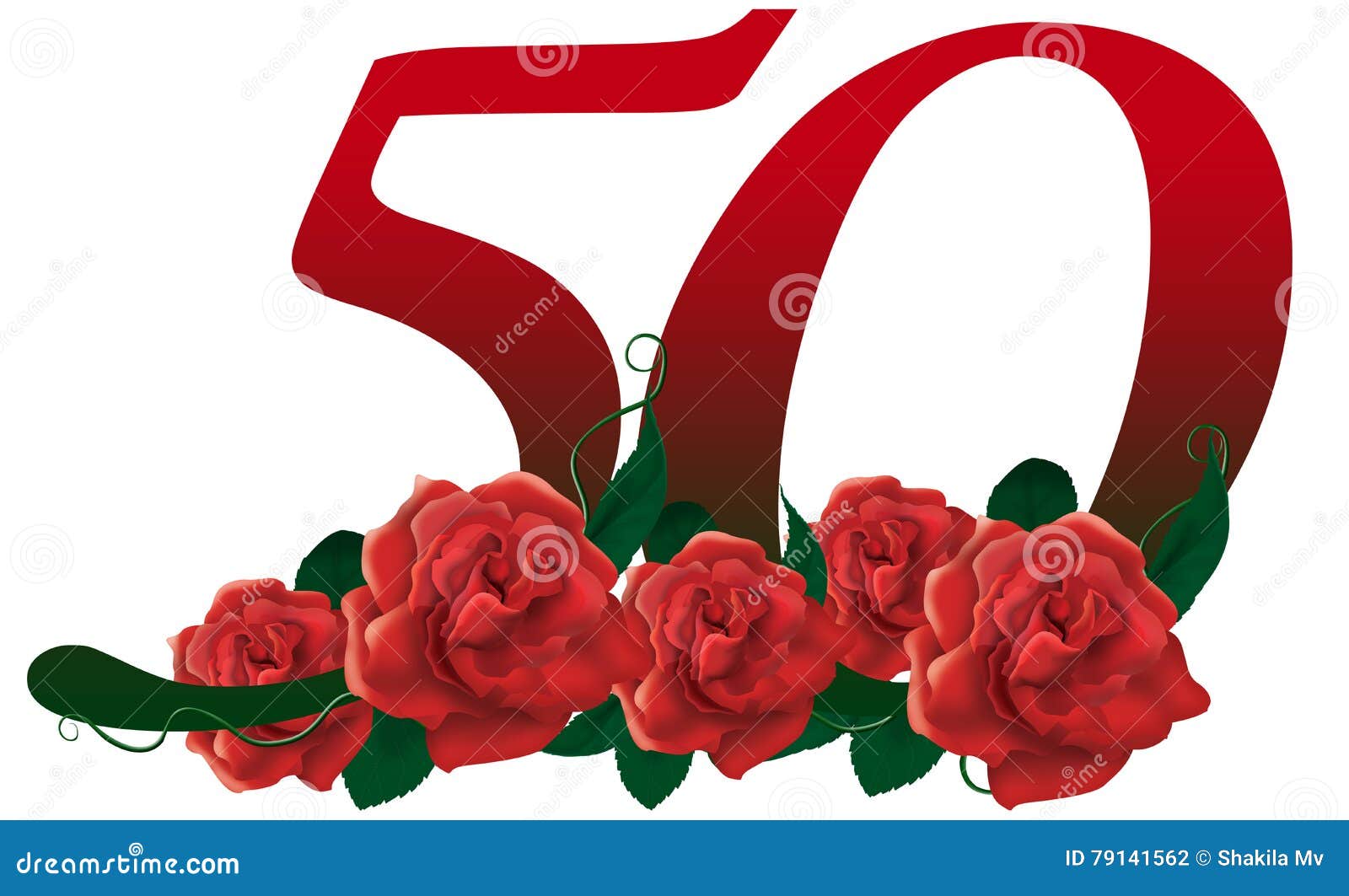 Fatto a mano CUCITO 50TH cartolina di compleanno numero 50 con fiori 
