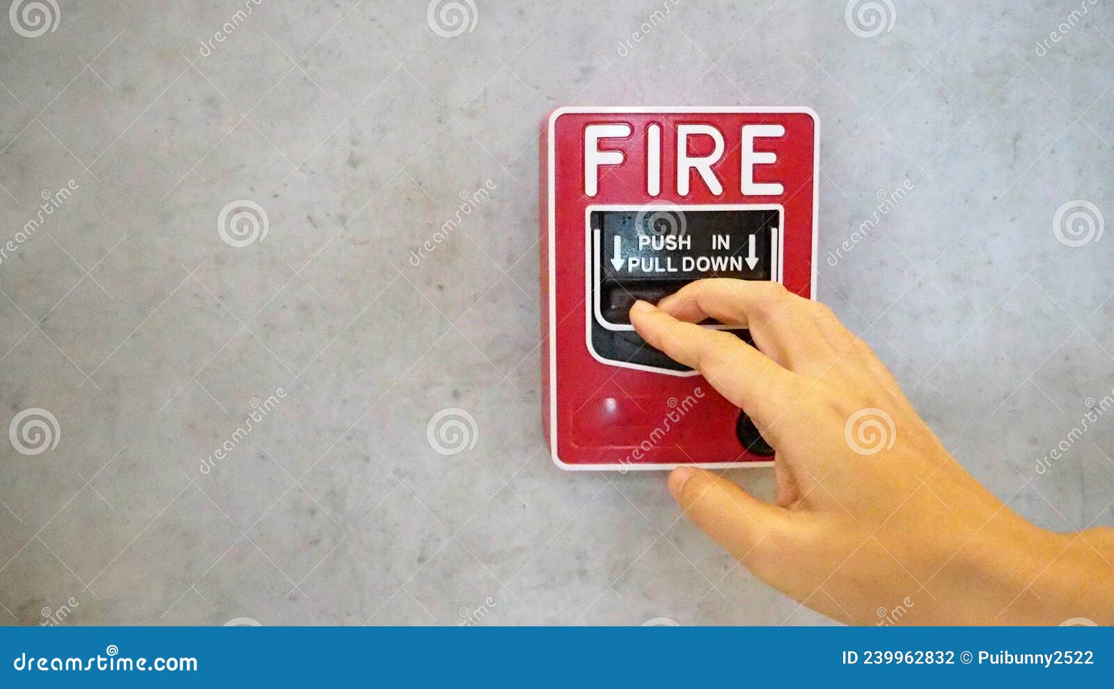 Fire Alarm Notifier or Alert or Bell Warning Equipment and Hand Use