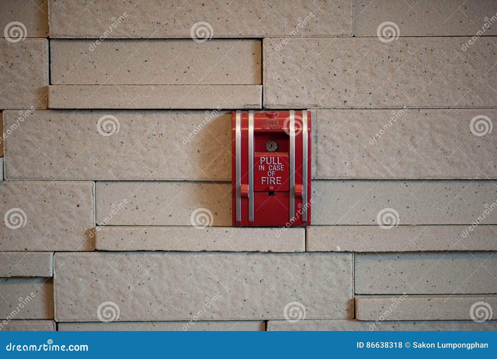 A Fire Alarm Pull Box on a Wall. Stock Photo Image of fire, brigade
