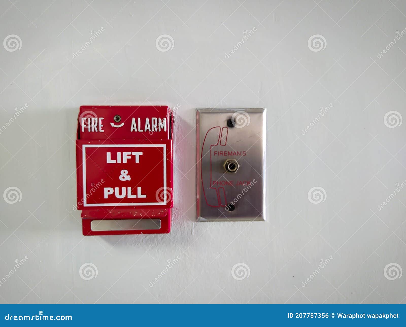 Fire Alarm on the Wall of the Industrial Plant Stock Photo Image of
